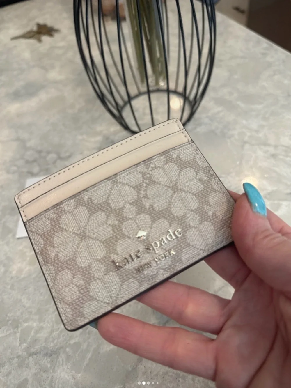 Kate Spade flower /spade card holder ID
